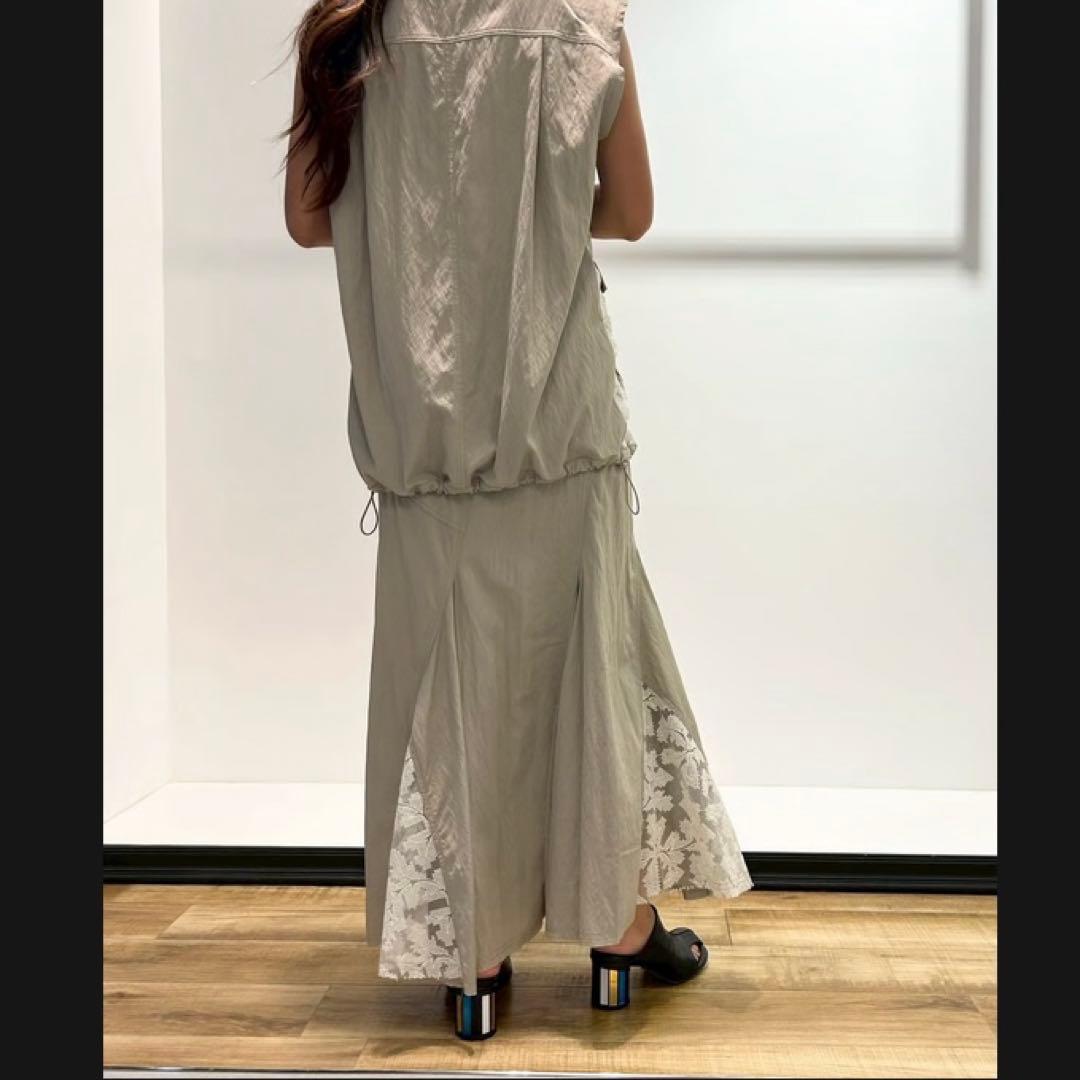 新品 タグ付き リズレー レース ロングスカート ブラック S マーメイド 黒