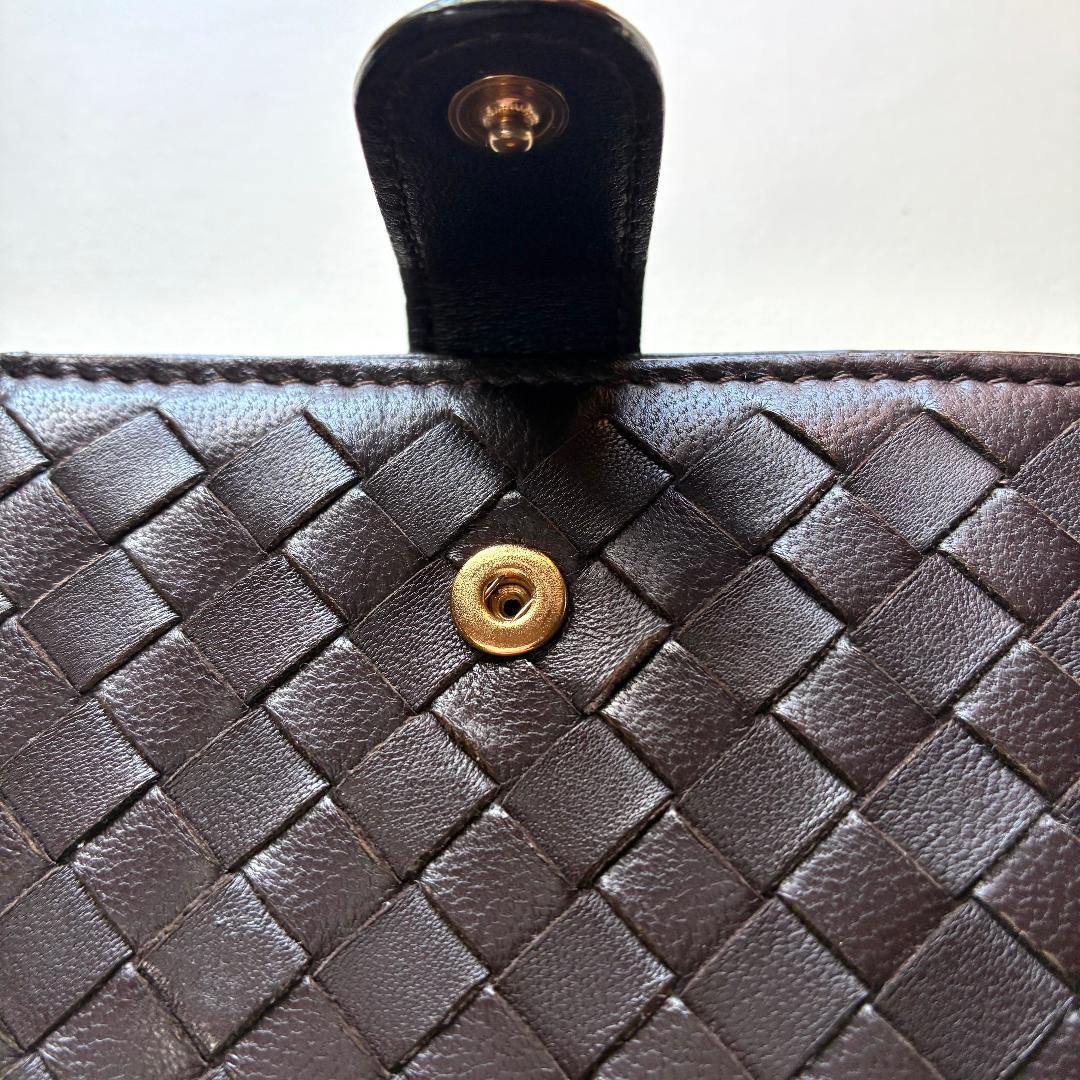 Bottega Veneta 二つ折財布 レザー 焦茶 ボッテガ・ヴェネタ