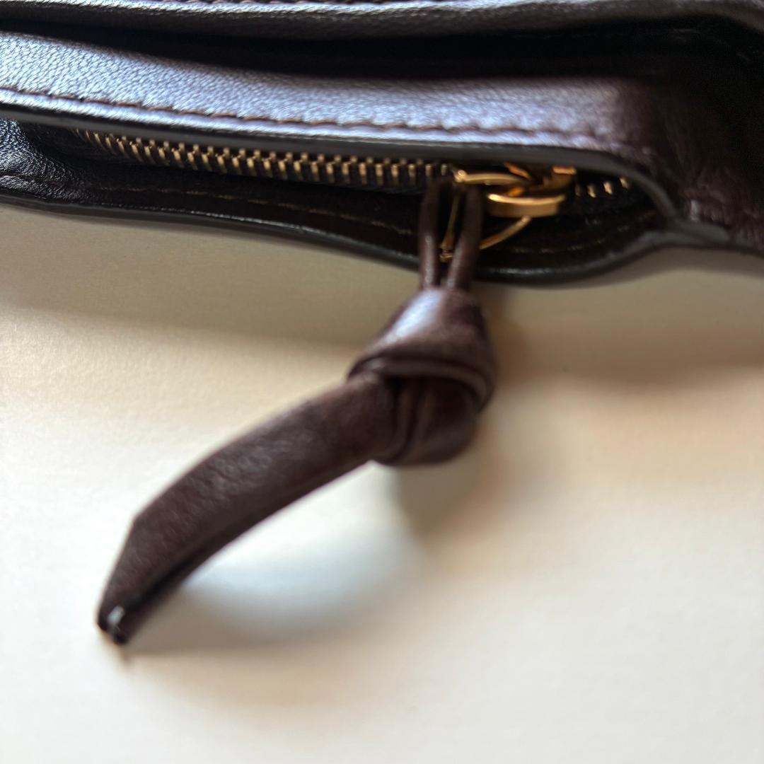 Bottega Veneta 二つ折財布 レザー 焦茶 ボッテガ・ヴェネタ