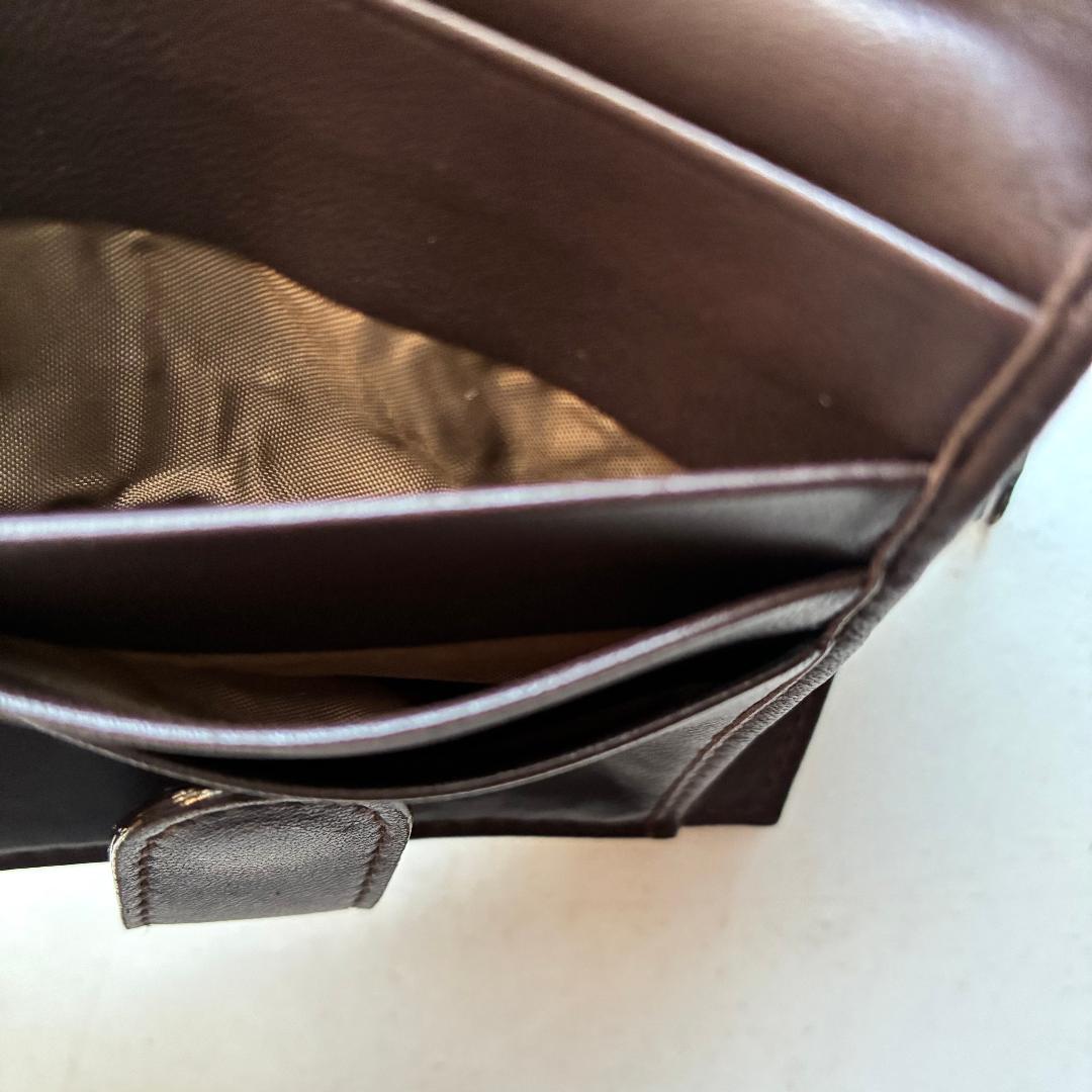 Bottega Veneta 二つ折財布 レザー 焦茶 ボッテガ・ヴェネタ