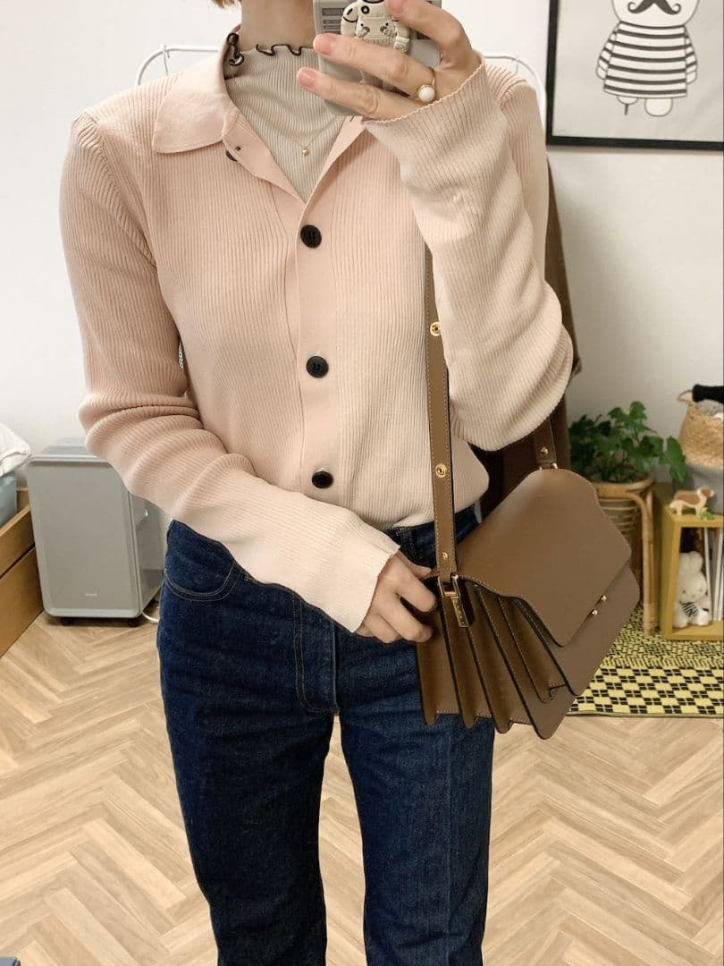 6(ROKU) RIB SHIRT CARDIGAN カーディガン