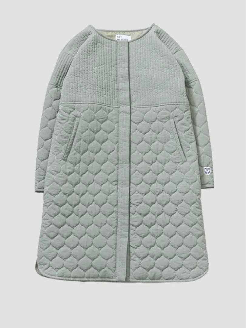 KEYMEMORY キルトロングコートQuilt long coat GREEN
