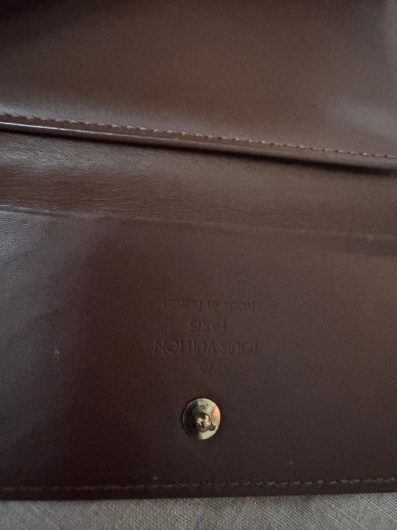 Louis Vuitton 二つ折り財布 ブラウン　保存袋あり