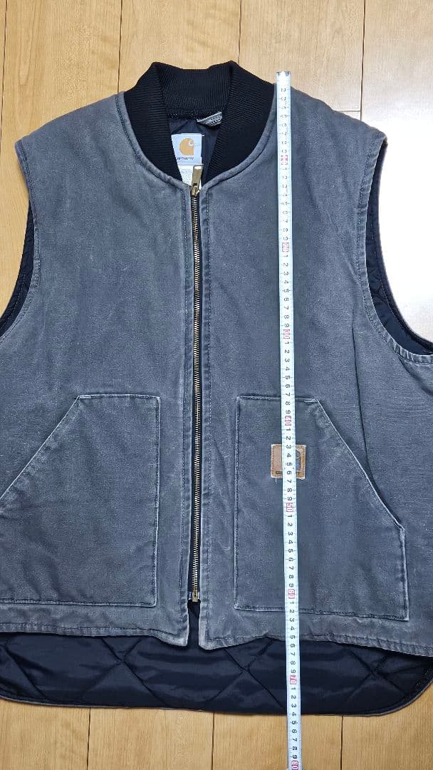 Carhartt ダックベストXL USA製 腰ゴム セメント V02CMT
