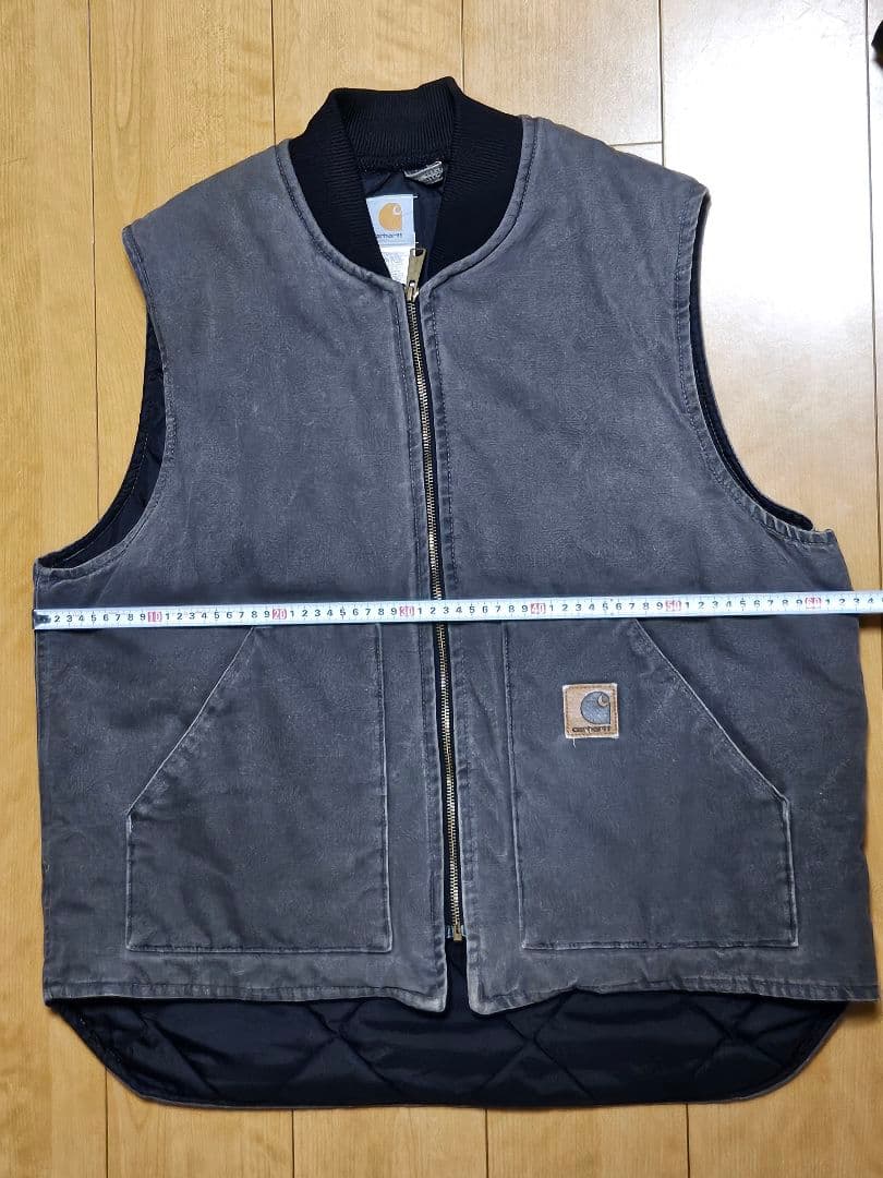Carhartt ダックベストXL USA製 腰ゴム セメント V02CMT