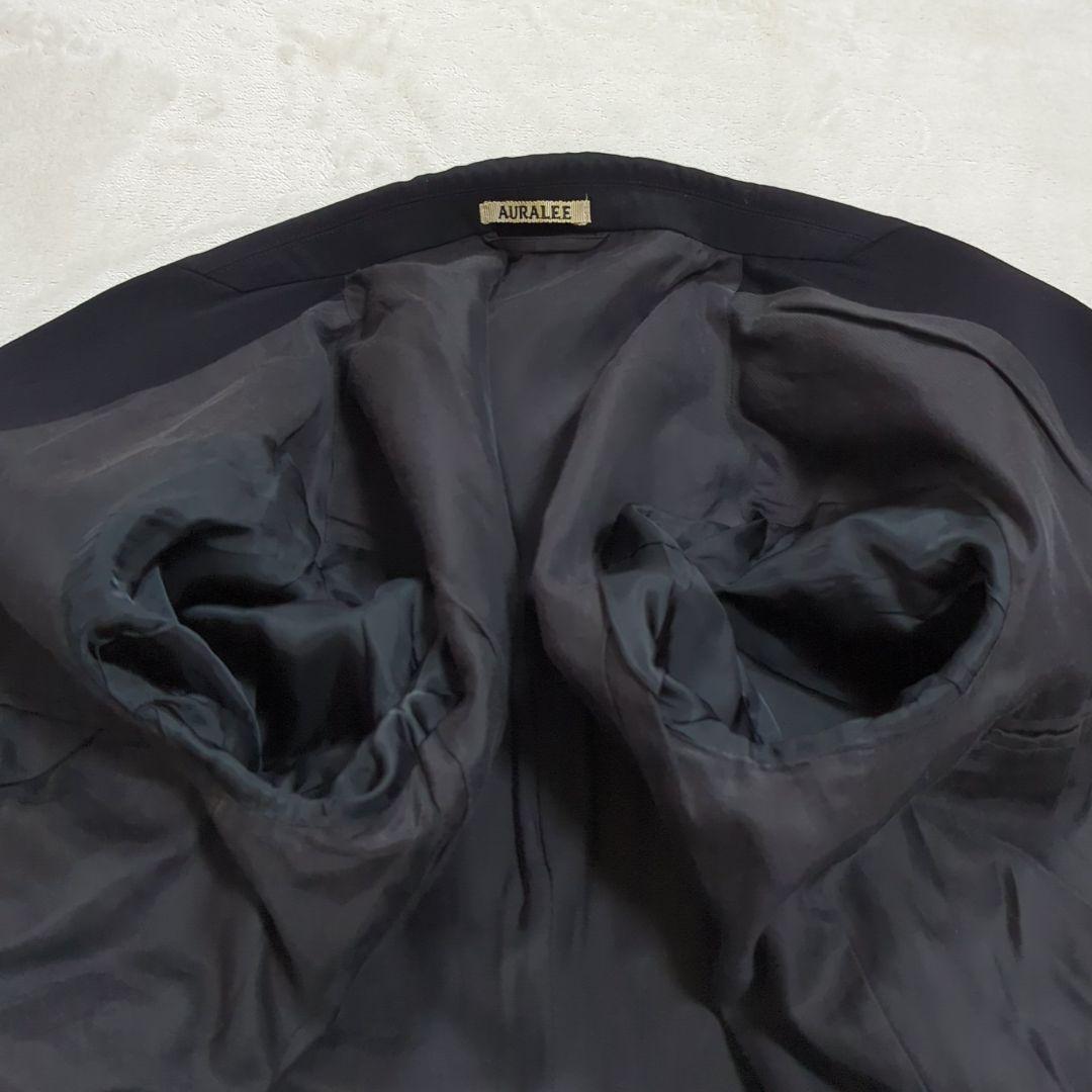 AURALEE 4 WOOL MAX GABAGINE ジャケット ブラック