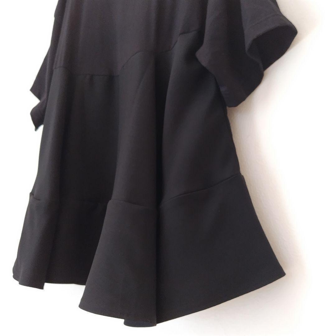 【完売/美品】ENFOLD 25SS フレアドッキングTシャツ 38 ブラック