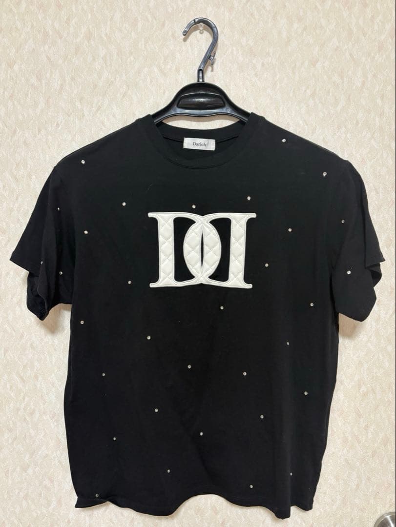 キルティングアップリケビジューtシャツ