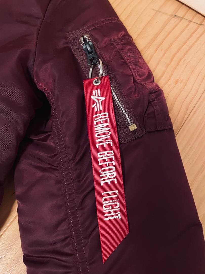 alpha industries 希少色　ワインレッド　MA-1 xsサイズ