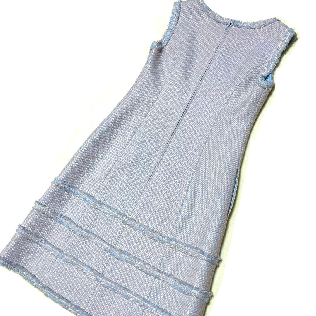 美品❣️ ルネ Rene TISSUE社 ワンピース ミックスツィード 春色 M