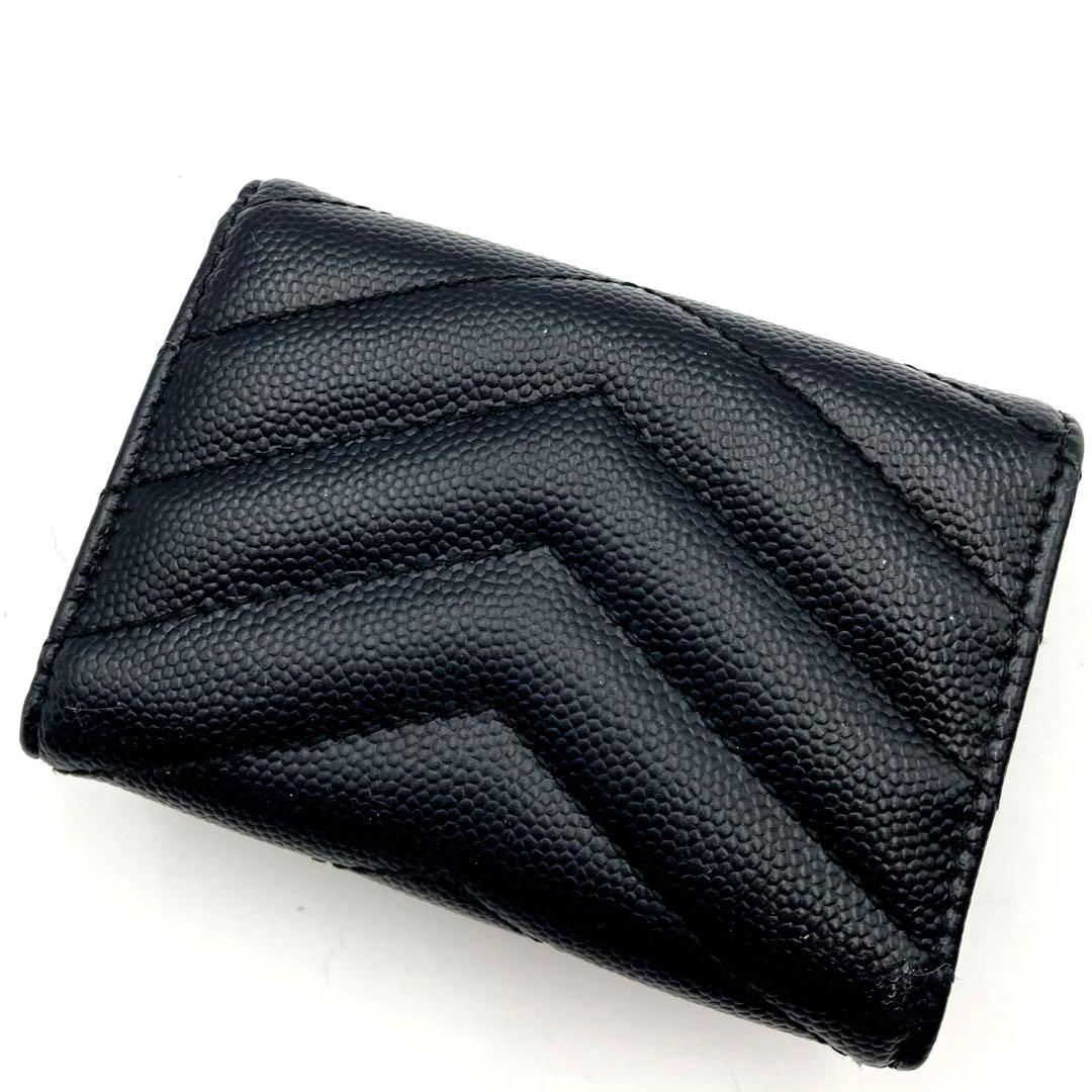 美品✨イヴ サンローラン カサンドラ ミニウォレット 三つ折り 財布 ゴールド