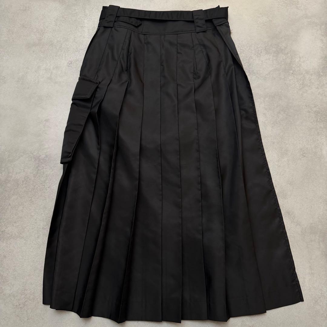 美品　 定価9万　sacai サカイ　ナイロンツイルスカート ロング　M 黒