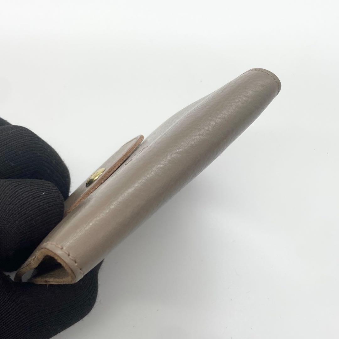 極美品　イルビゾンテ　折り財布　ロゴ刻印　レザー　トルトラ　イタリア