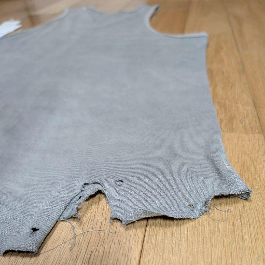 【極美品】ANCELLM DAMAGE TANK TOP GRAY サイズ0
