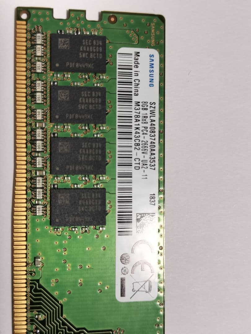 Samsung DDR4 16GB（8GB ×2枚セット）メモリ モジュール