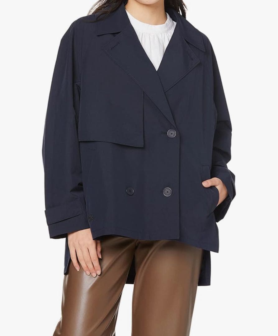 【新品未使用】 LACOSTE ショートトレンチコート レディースXL相当