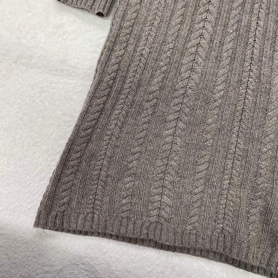 DAMAcollection カシミヤ100 ケーブル編み ニットカーディガン