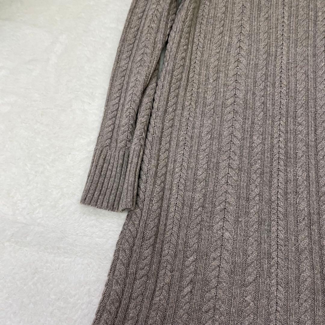 DAMAcollection カシミヤ100 ケーブル編み ニットカーディガン
