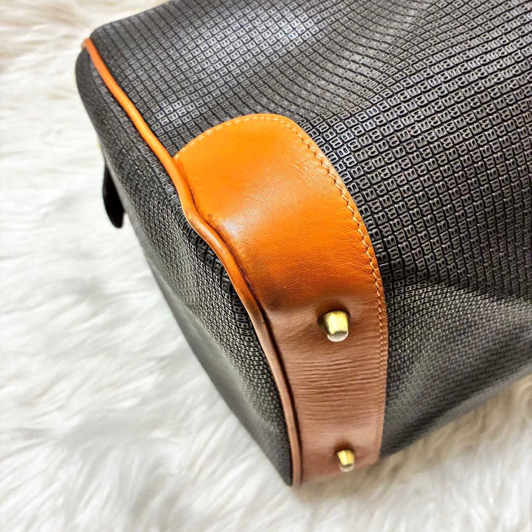 BALLY バリー　ボストンバッグ　かばん　黒　レザー　ロゴ　旅行　茶色