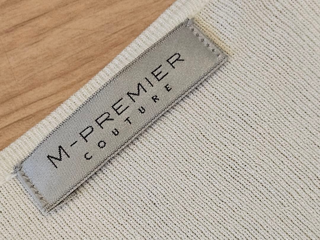 定価1.5万 エムプルミエ M-PREMIER ニットボレロ カーディガン 白