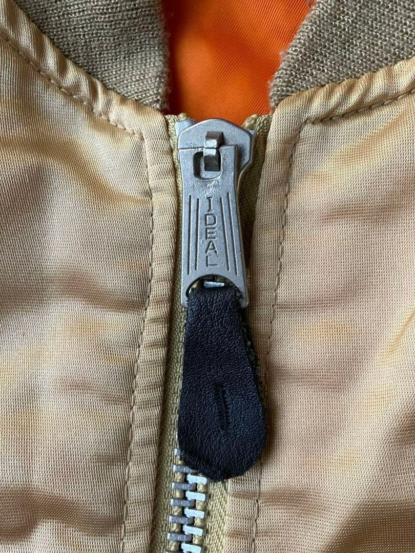 MA-1 シャンパンゴールド L IDEALジップ 90s Vintage