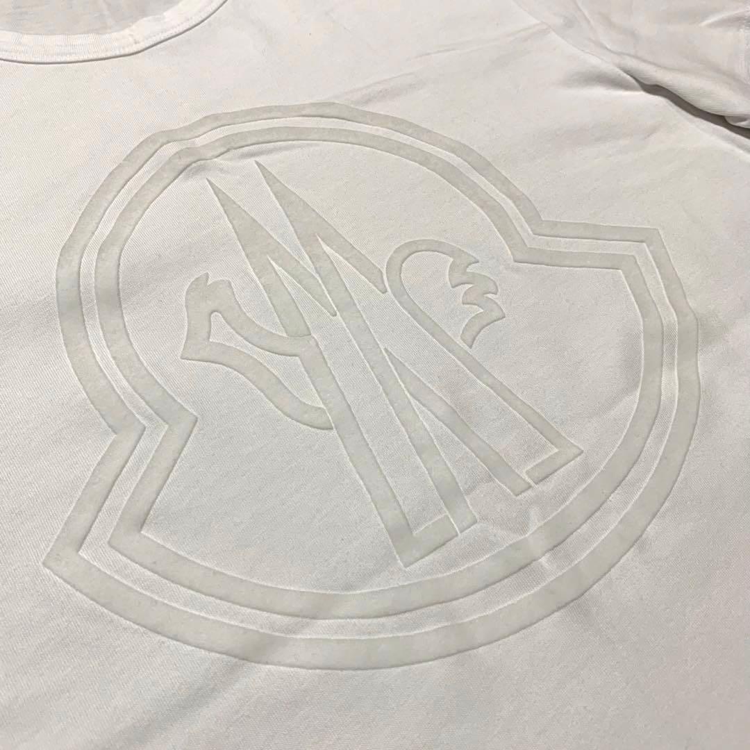 極美品　MONCLER Tシャツ　S　ホワイト　国内正規品　3S680
