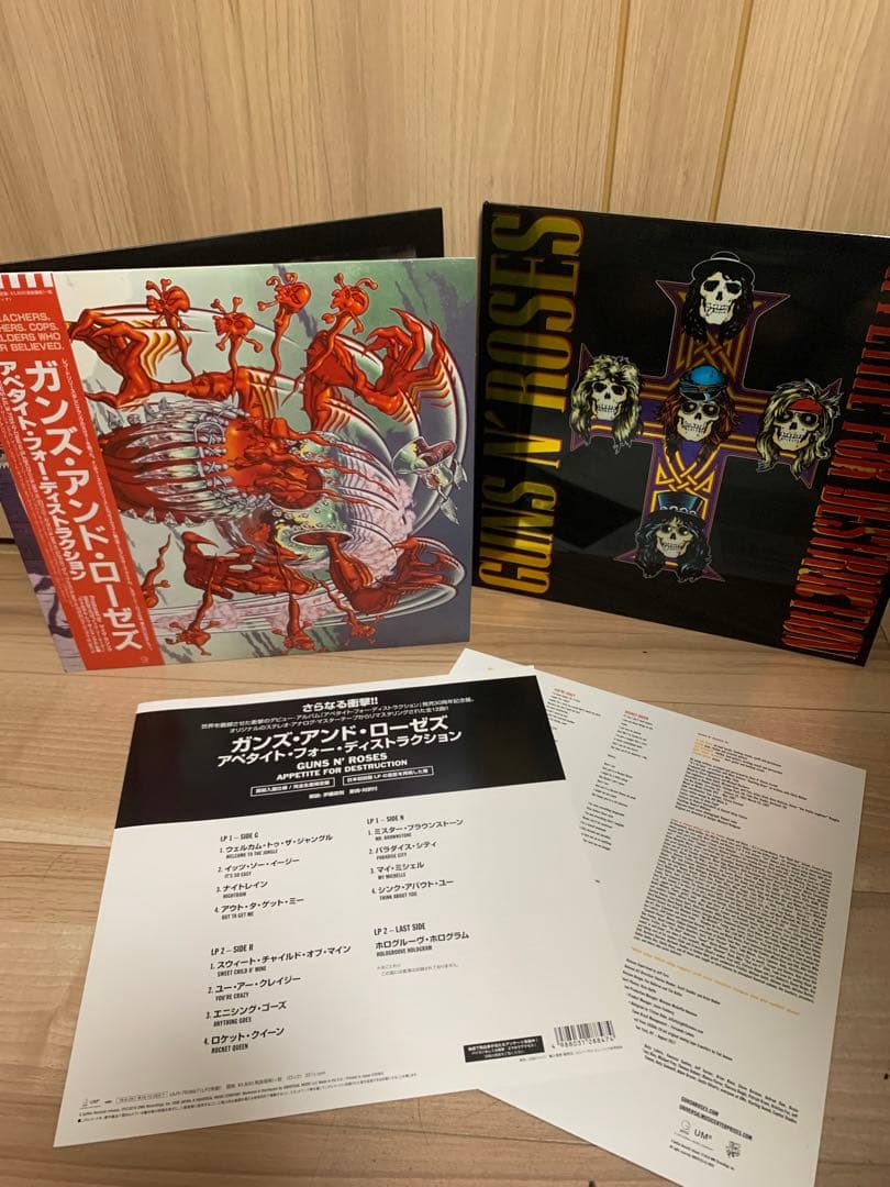【値下！】ガンズアンドローゼズ アペタイト30周年記念版　レコード2枚組