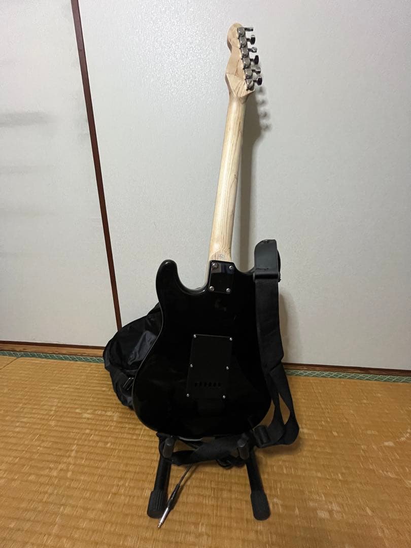 【美品】SELDER ブラック エレキギター (ケース スタンド ケーブル付属)