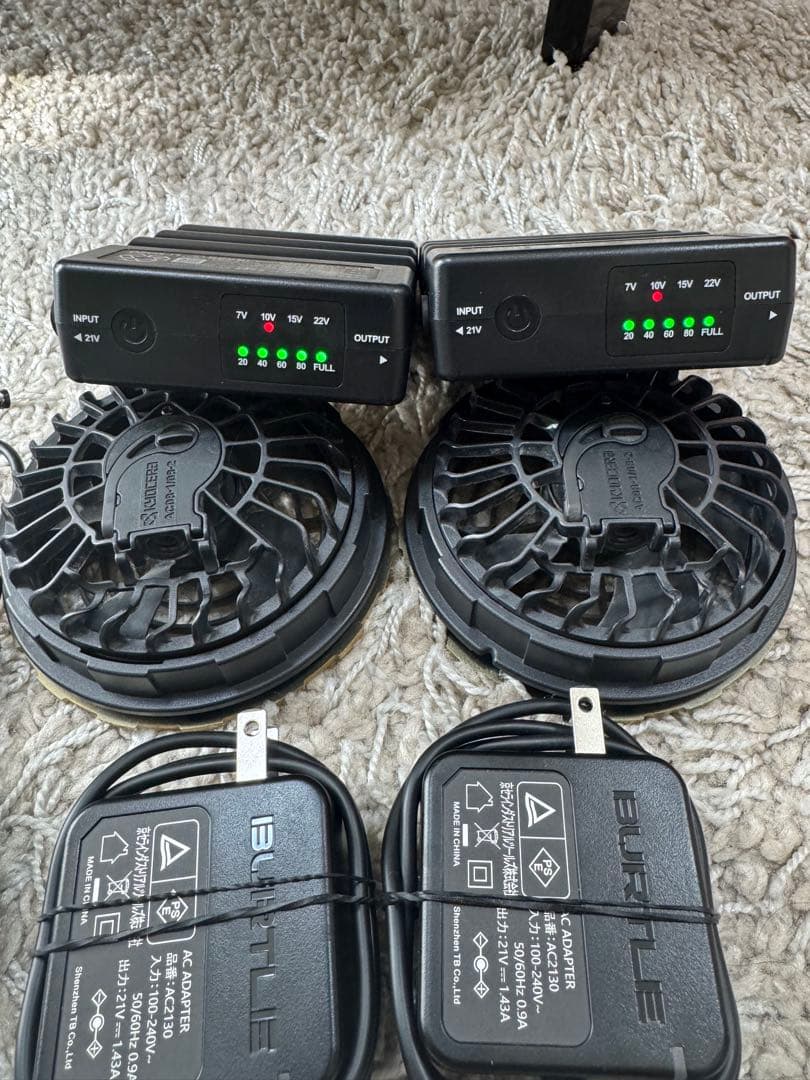 BURTLE バートルファン バッテリー×2セット　22V