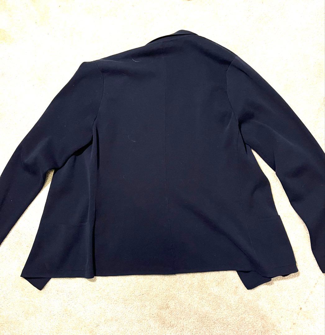ZANONE 46 ネイビー　Wニットジャケット