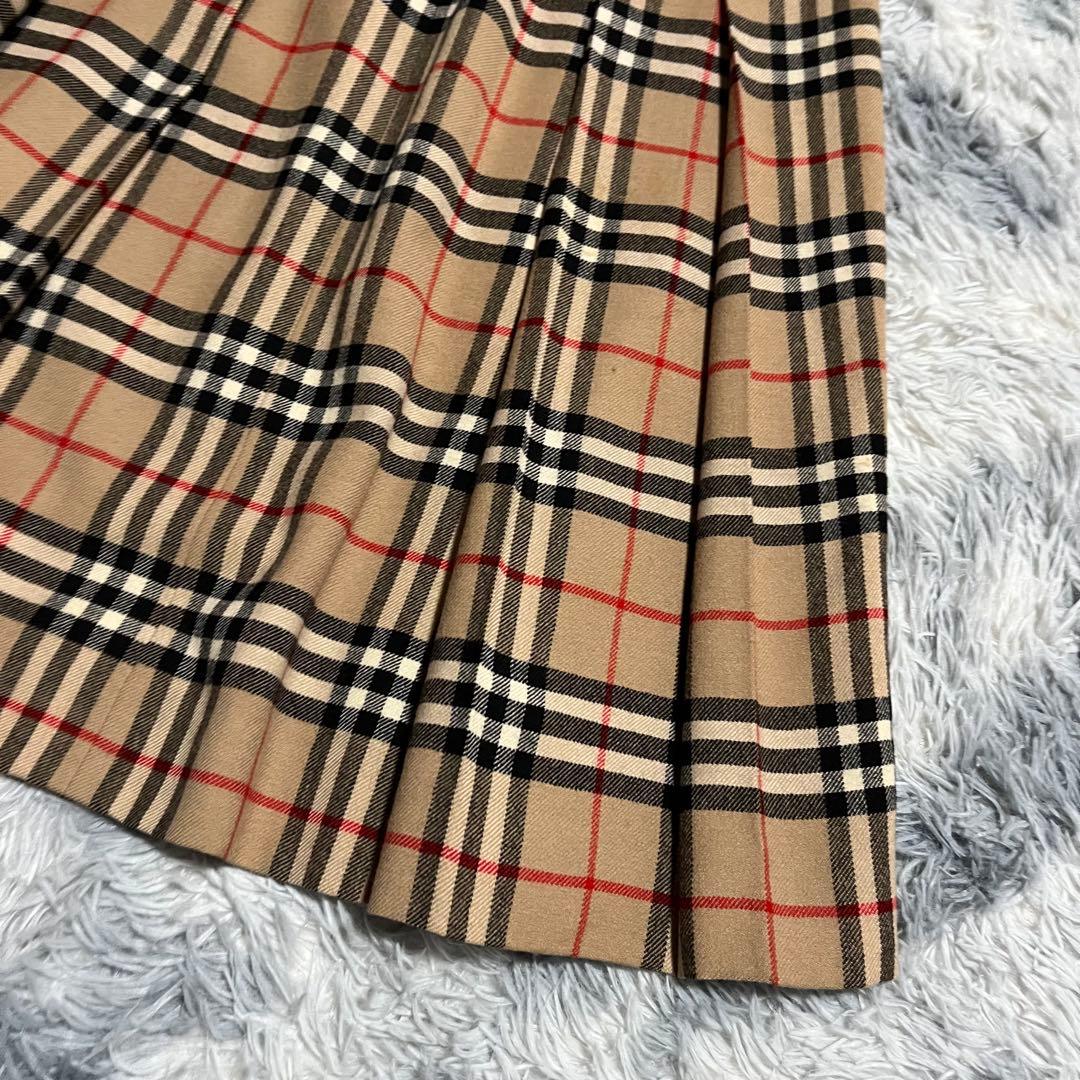 BURBERRYS バーバリー　ノバチェック プリーツロングスカート　ウール　L