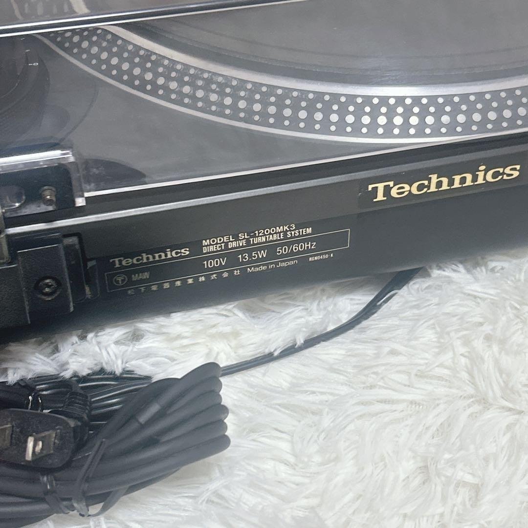 【極美品】Technics SL-1200MK3 ブラック 完動品 カバー付　黒