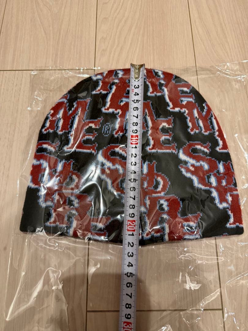SlantedGothicOutlineBeanie黒Supreme26SS