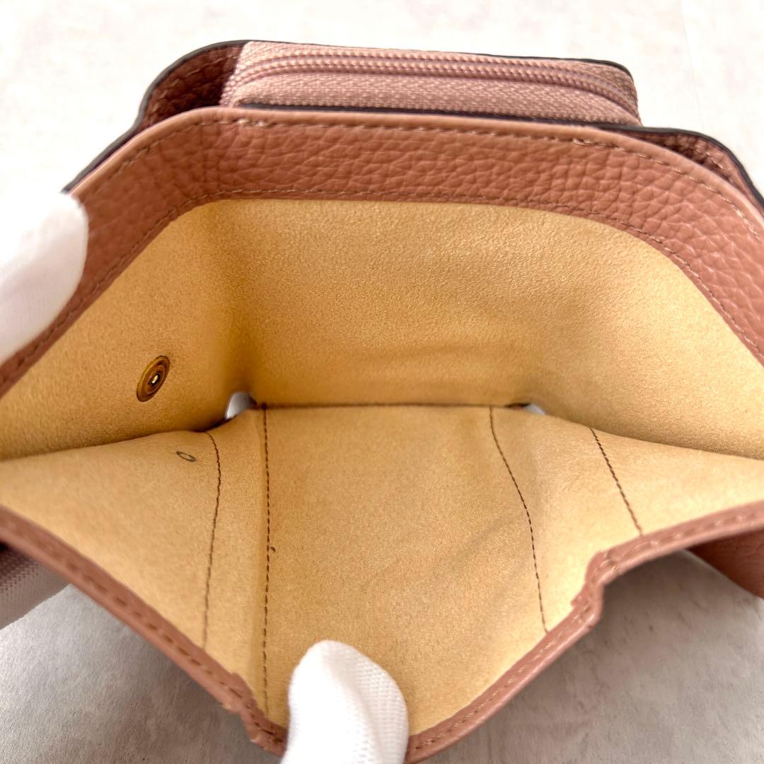 【美品✨️】ATAO アタオ ワルツ・ケリー 3つ折り財布 アーモンド
