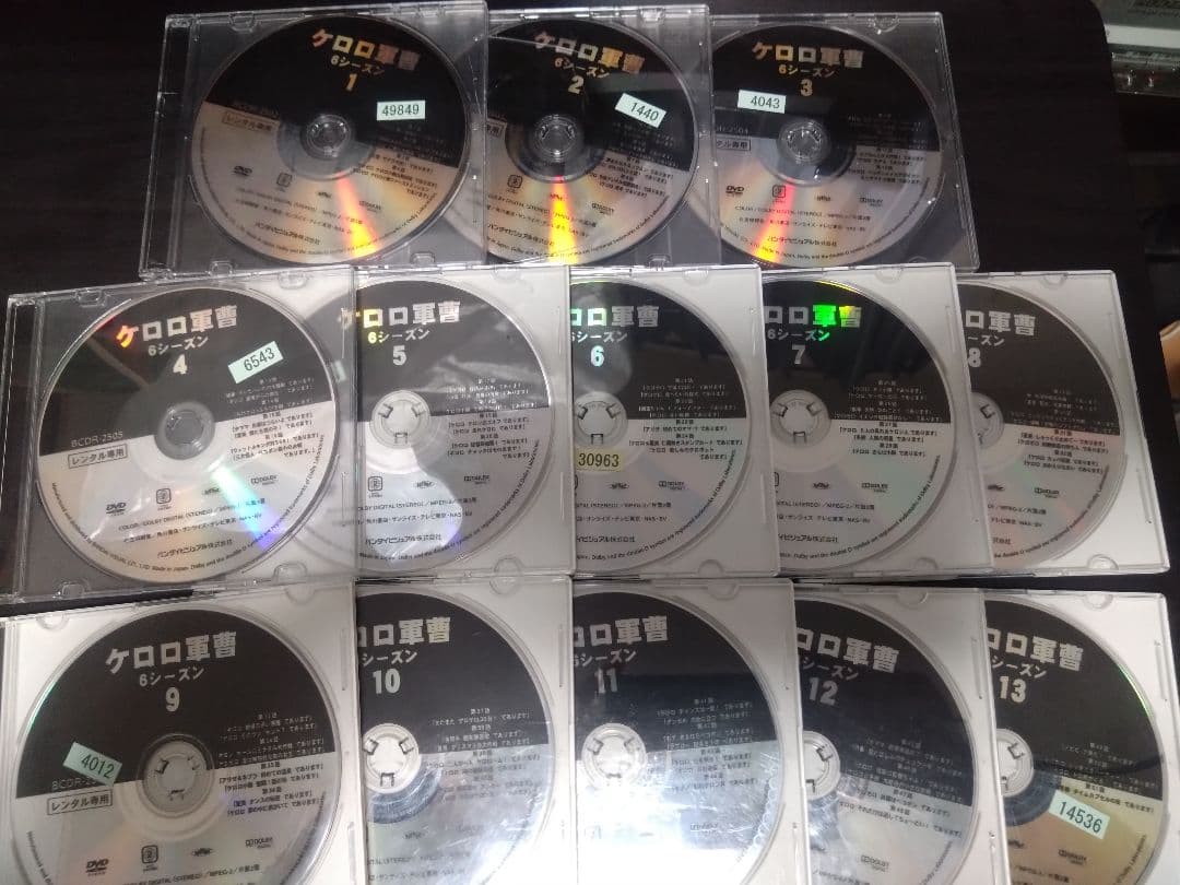 ケロロ軍曹 DVD 2〜7シーズン　レンタル落ちまとめ売り