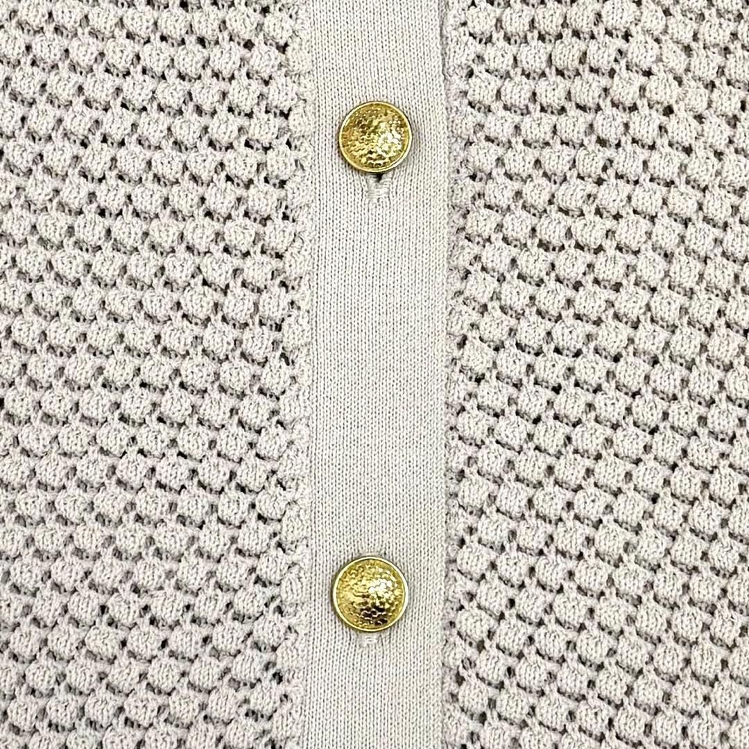 美品✨ANAYI アナイ からみクルー カーディガン 金ボタン ベージュ 38