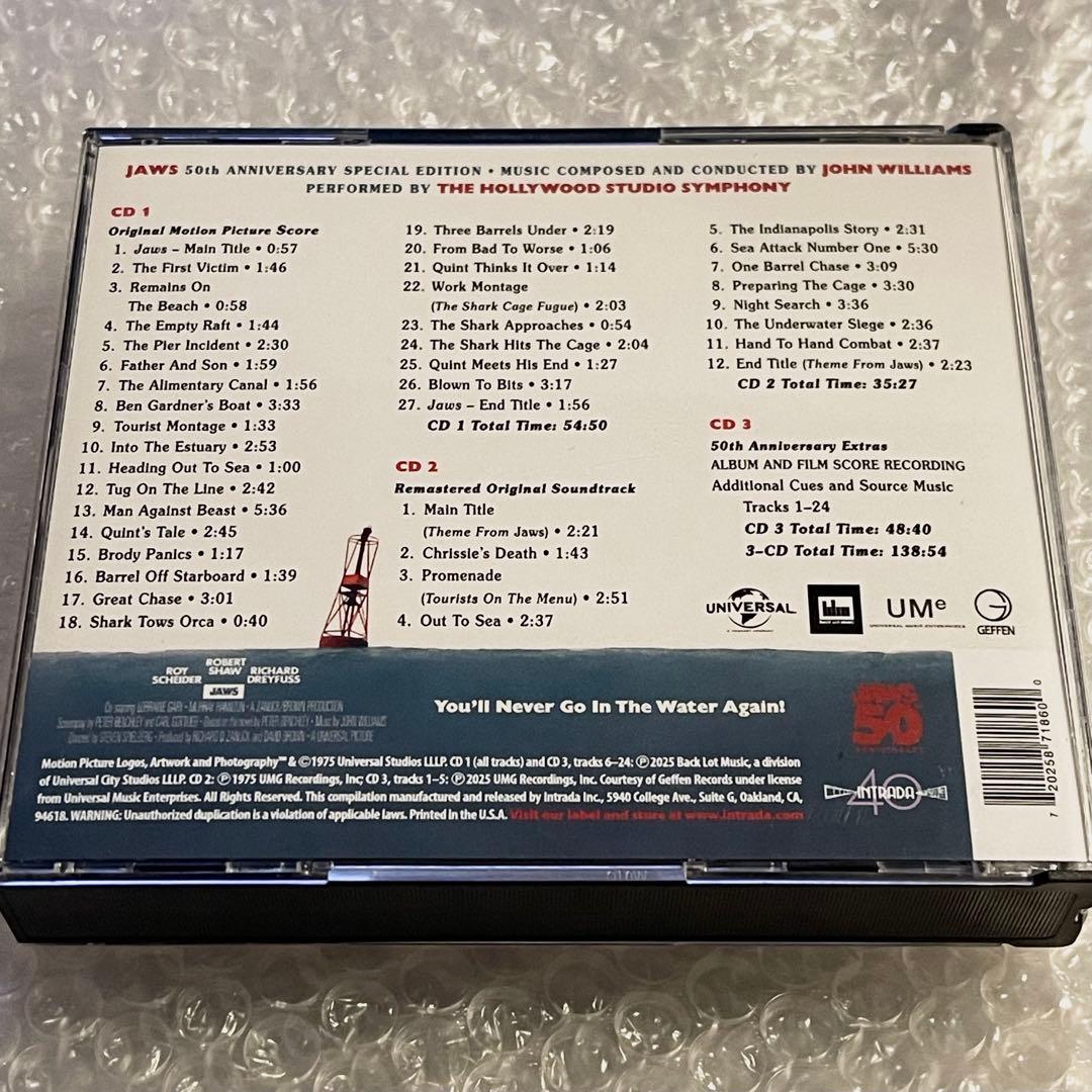 JAWS サウンドトラック 50周年記念盤 Soundtrack ジョーズ