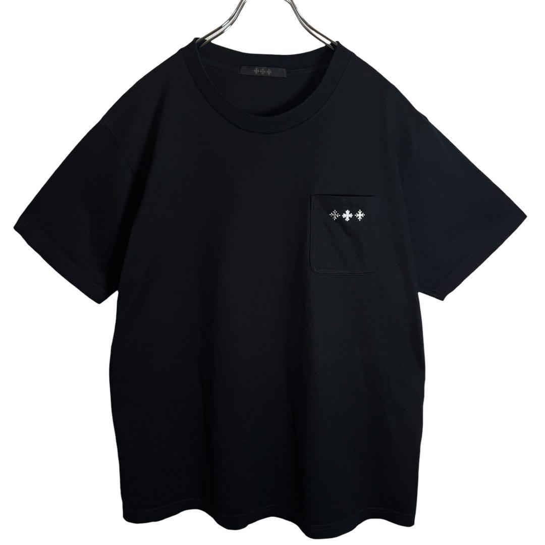 【良品】タトラス⭐︎Tシャツ 半袖 03(L) ブラック ワンポイントロゴ 日本製