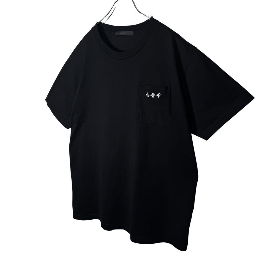【良品】タトラス⭐︎Tシャツ 半袖 03(L) ブラック ワンポイントロゴ 日本製