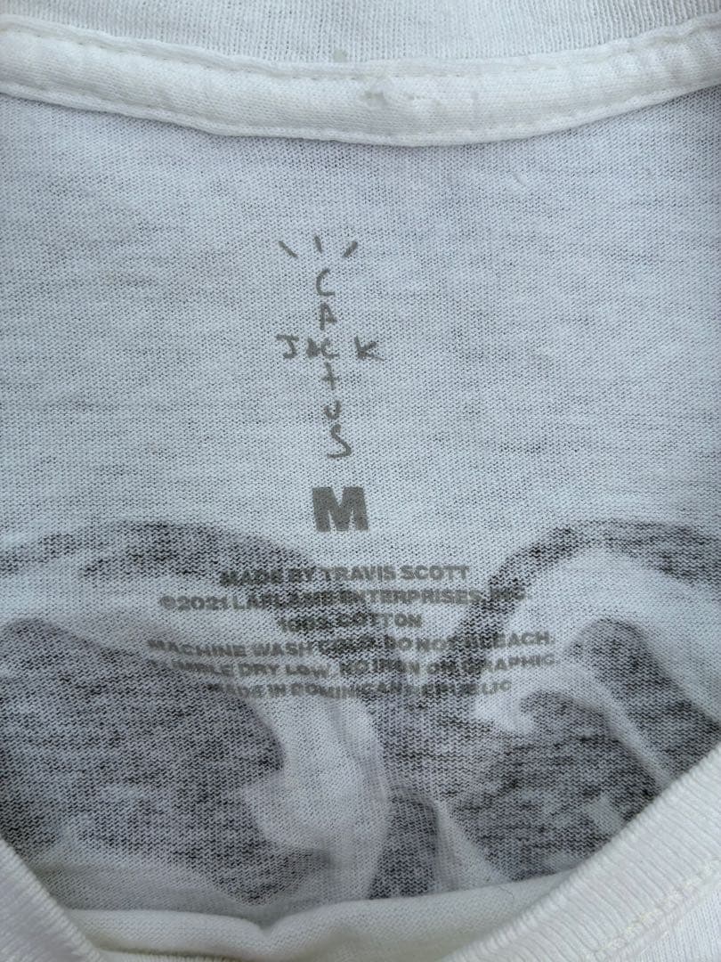 希少Travis Scott FragmentコラボTee \"White\"