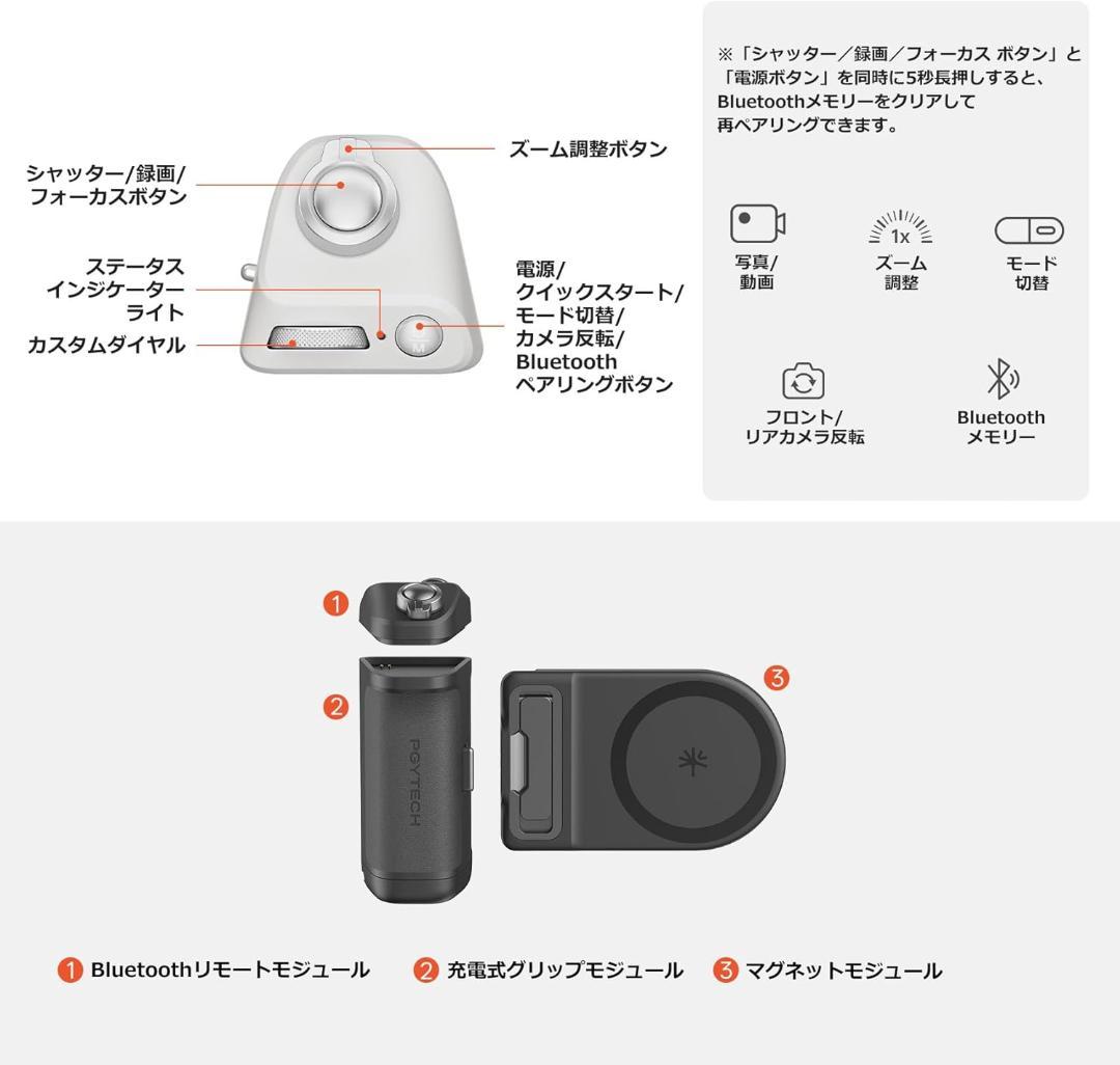 【新品】PGYTECH MagCam 2 マグネットスマホグリップ ブラック