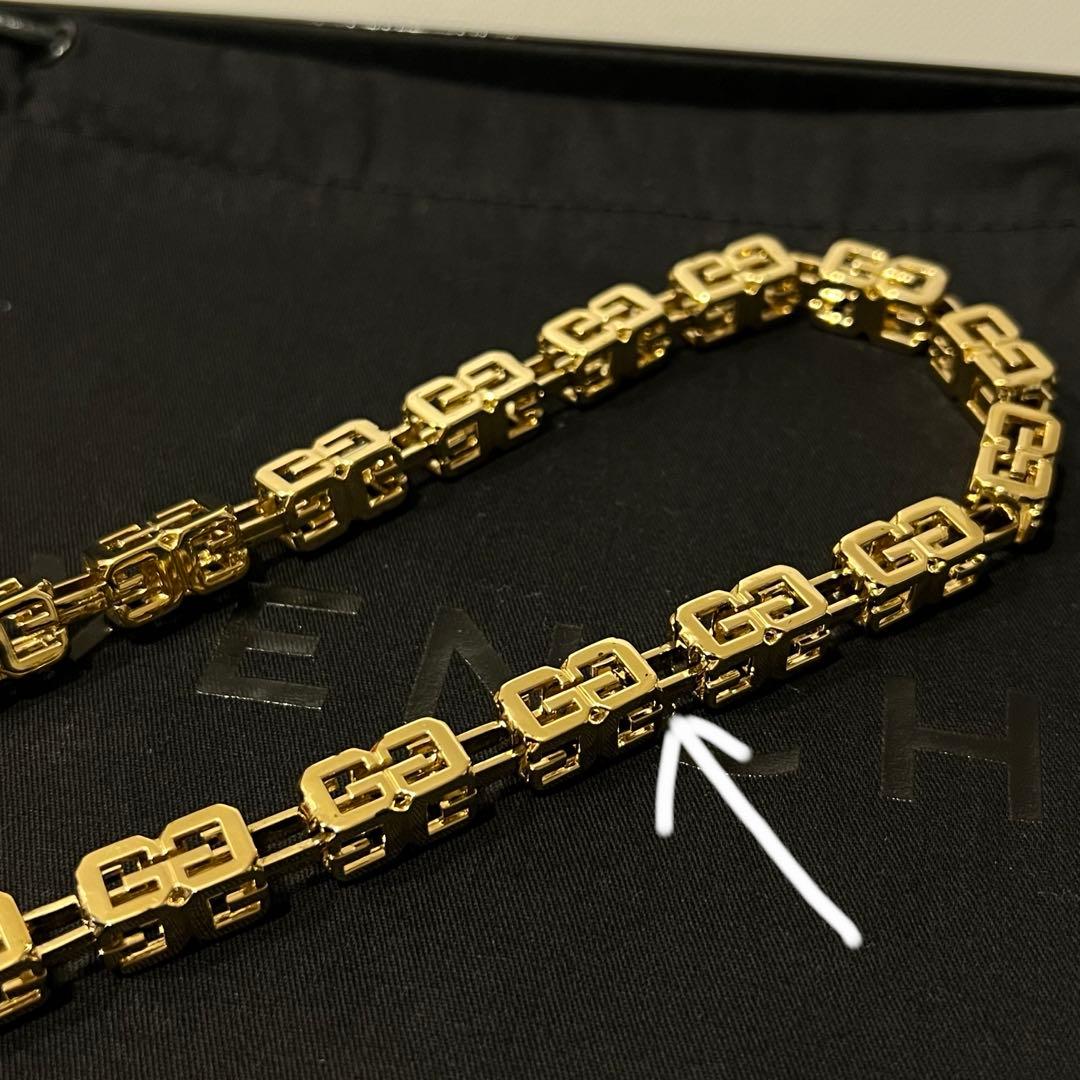 新品 20万 GIVENCHY 4Gロゴ キューブ　チェーンネックレス メンズ