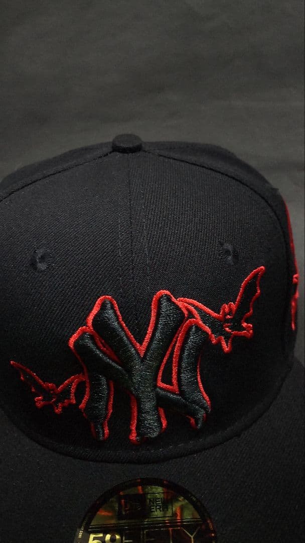 NEWERA NYヤンキースBATMANカスタムキャップブラック1/2