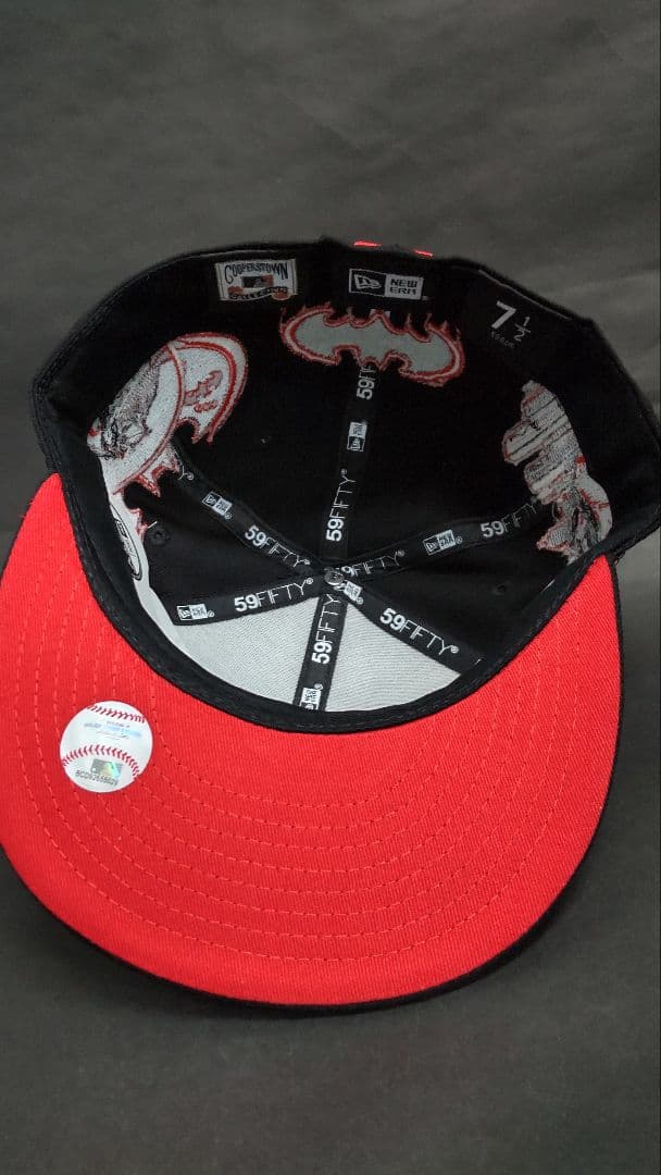 NEWERA NYヤンキースBATMANカスタムキャップブラック1/2