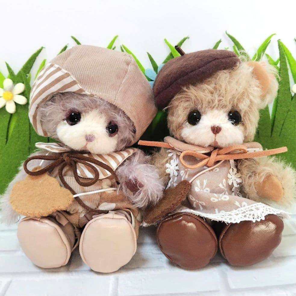 ハンドメイド ぬいぐるみ♪ 泣き虫 テディベア