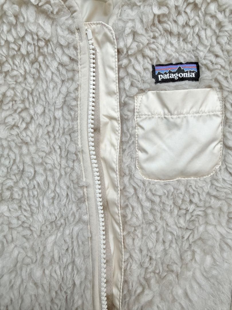 patagonia フリースジャケット 2T クリーム レトロX