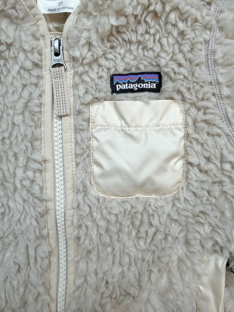 patagonia フリースジャケット 2T クリーム レトロX