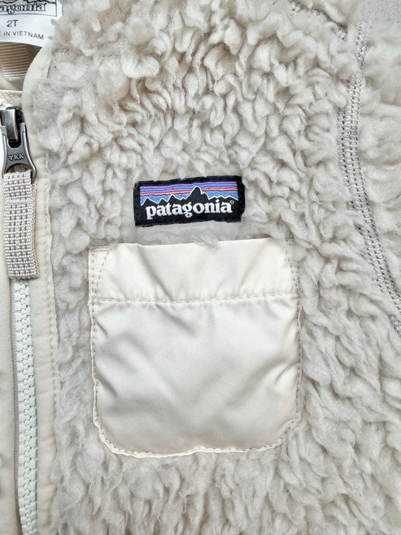 patagonia フリースジャケット 2T クリーム レトロX