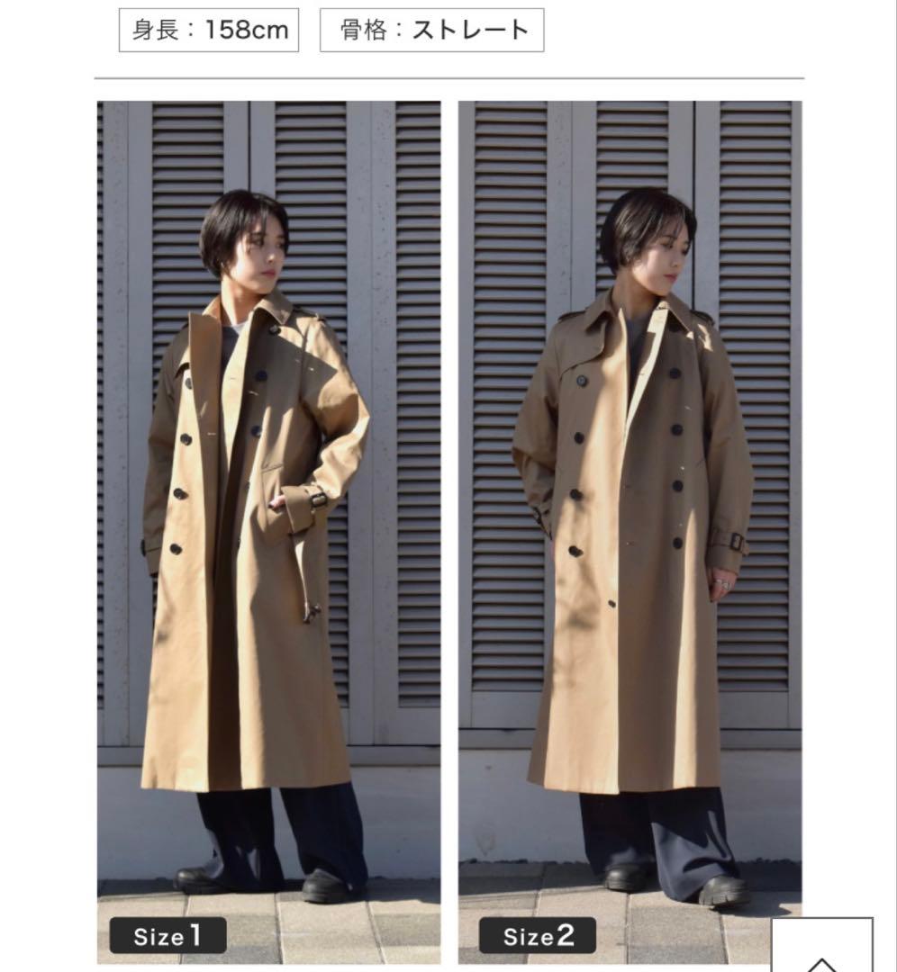美品✨　HYKE(ハイク)トレンチコート定番　サイズ2