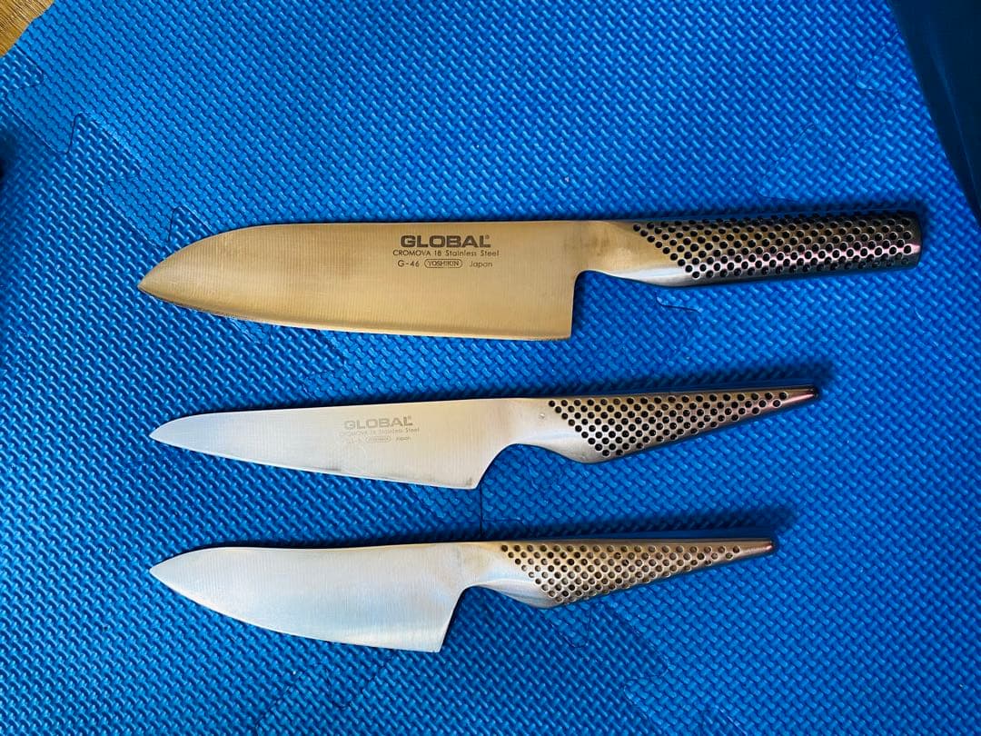 GLOBAL 三徳包丁 3本セット G-46,GS-3,Molier